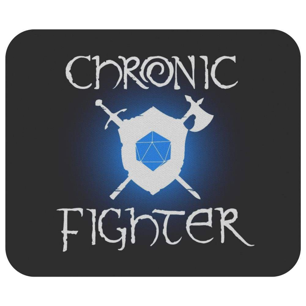 Chronic Fighter White Arms D20 Dice Blue Die Mousepad - CFwaD20BlueM - Mousepads