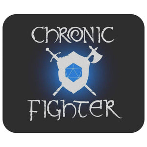 Chronic Fighter White Arms D20 Dice Blue Die Mousepad - CFwaD20BlueM - Mousepads