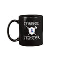 Chronic Fighter White Arms RA Ribbon 11oz Coffee Mug - Mugs