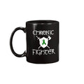 Chronic Fighter White Arms TBI Ribbon 11oz Coffee Mug - Mugs