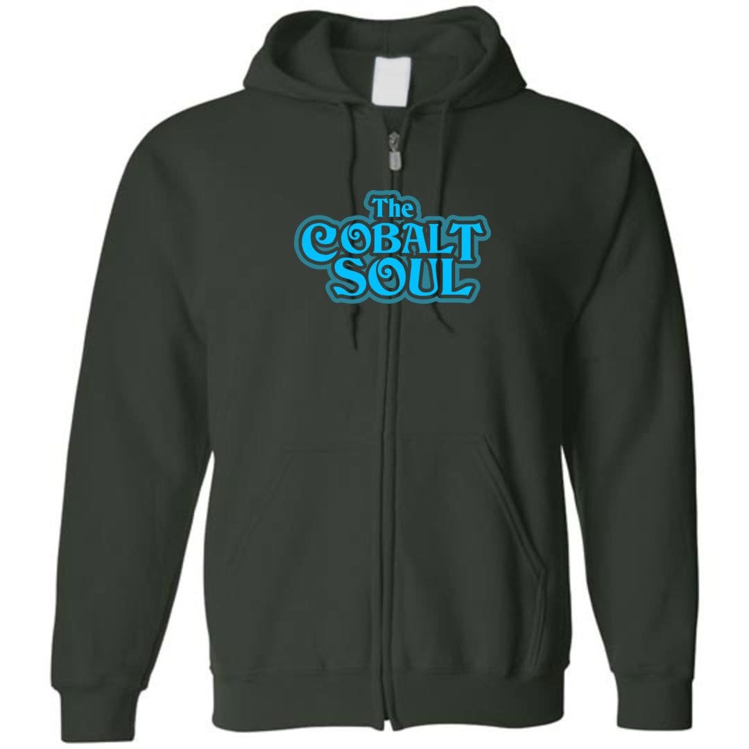 Cobalt Soul V2 Unisex Zip Hoodie - Forest Green / S