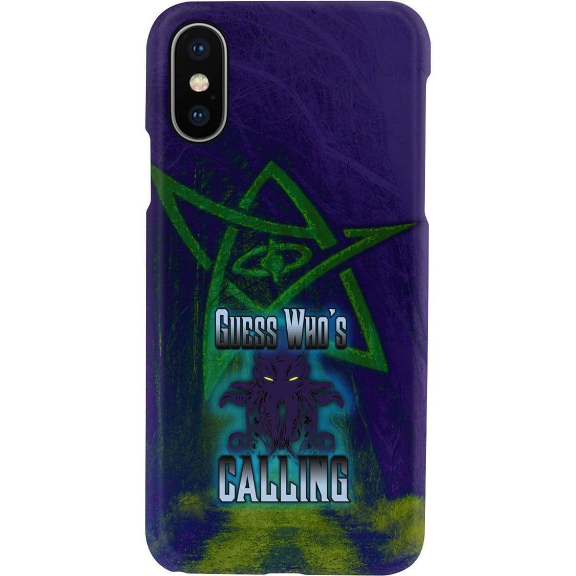 Cthulhu - Guess Who’s Calling Phone Case - Snap * iPhone * Samsung * - iPhone XS Case / Gloss / Apparel
