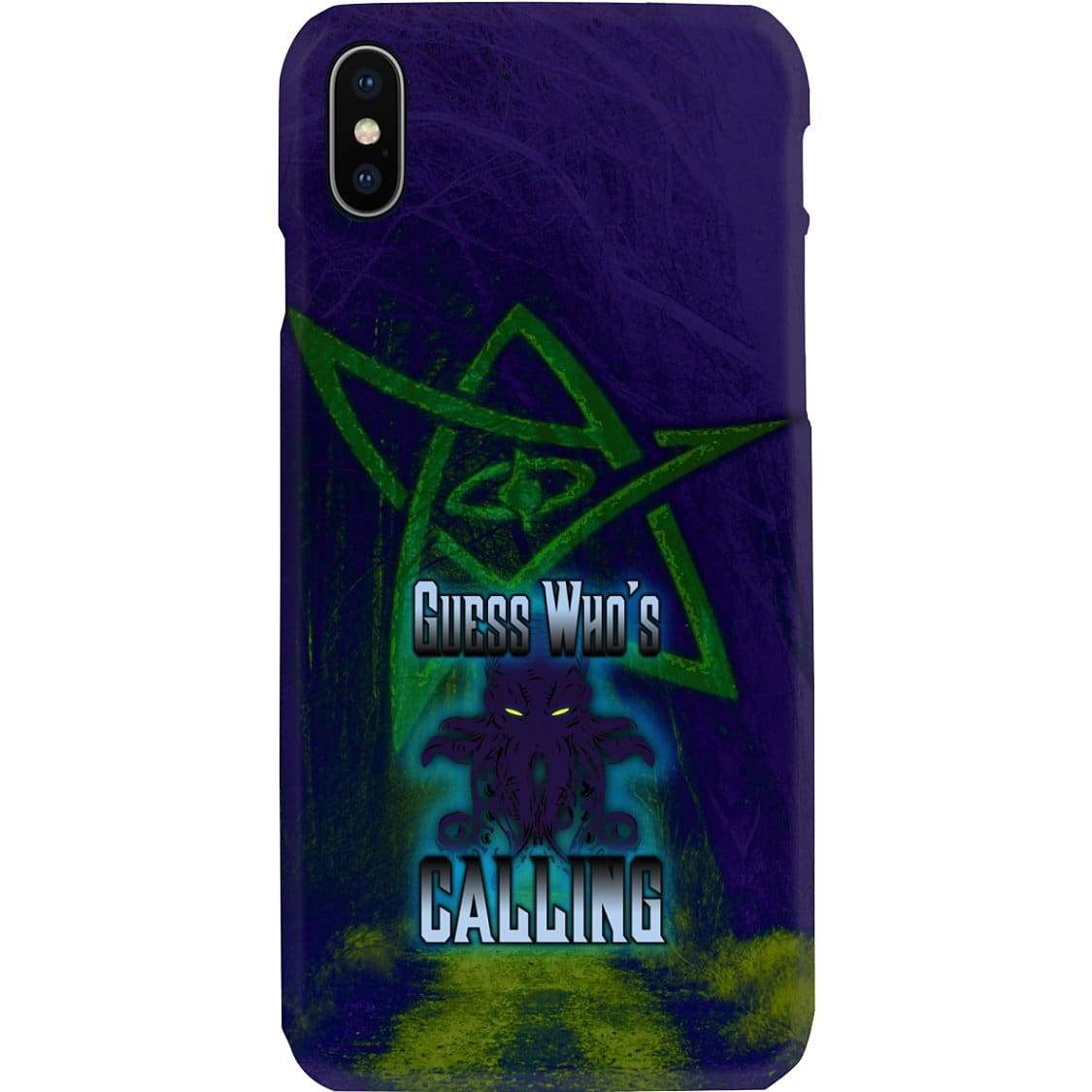 Cthulhu - Guess Who’s Calling Phone Case - Snap * iPhone * Samsung * - iPhone X Case / Gloss / Apparel