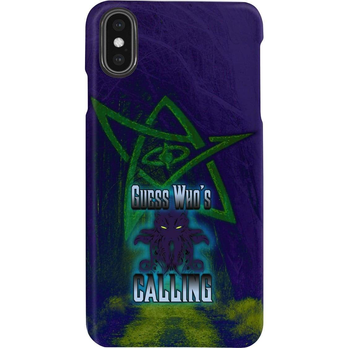 Cthulhu - Guess Who’s Calling Phone Case - Snap * iPhone * Samsung * - iPhone XS Max Case / Gloss / Apparel