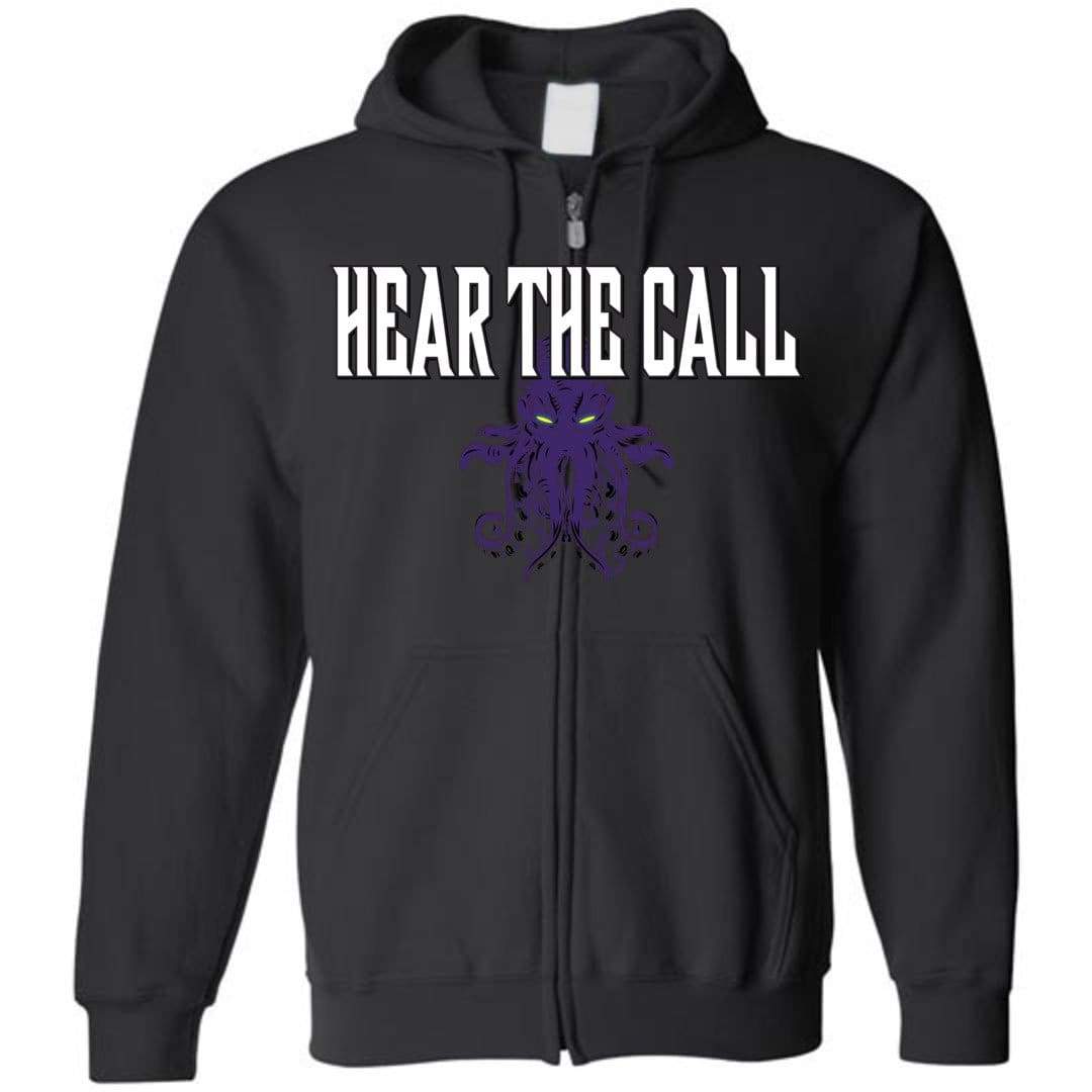 Cthulhu - Hear The Call Unisex Zip Hoodie - Black / S