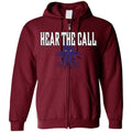 Cthulhu - Hear The Call Unisex Zip Hoodie - Cardinal Red / S
