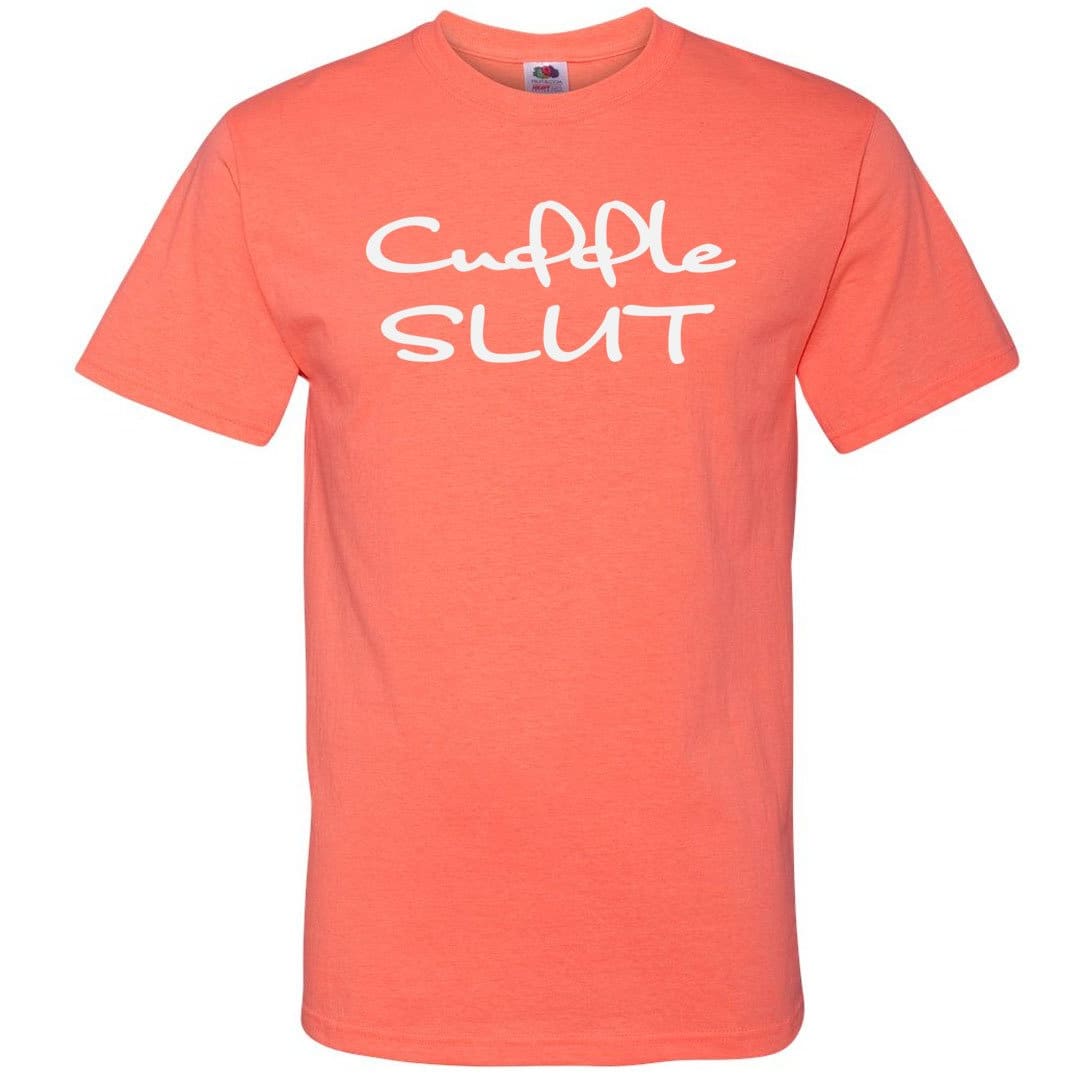 Cuddle Slut Unisex Classic Tee - Retro Heather Coral / S