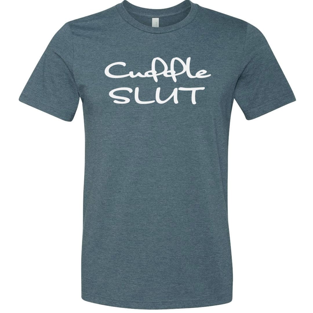 Cuddle Slut Unisex Premium Tee - Heather Slate / XS