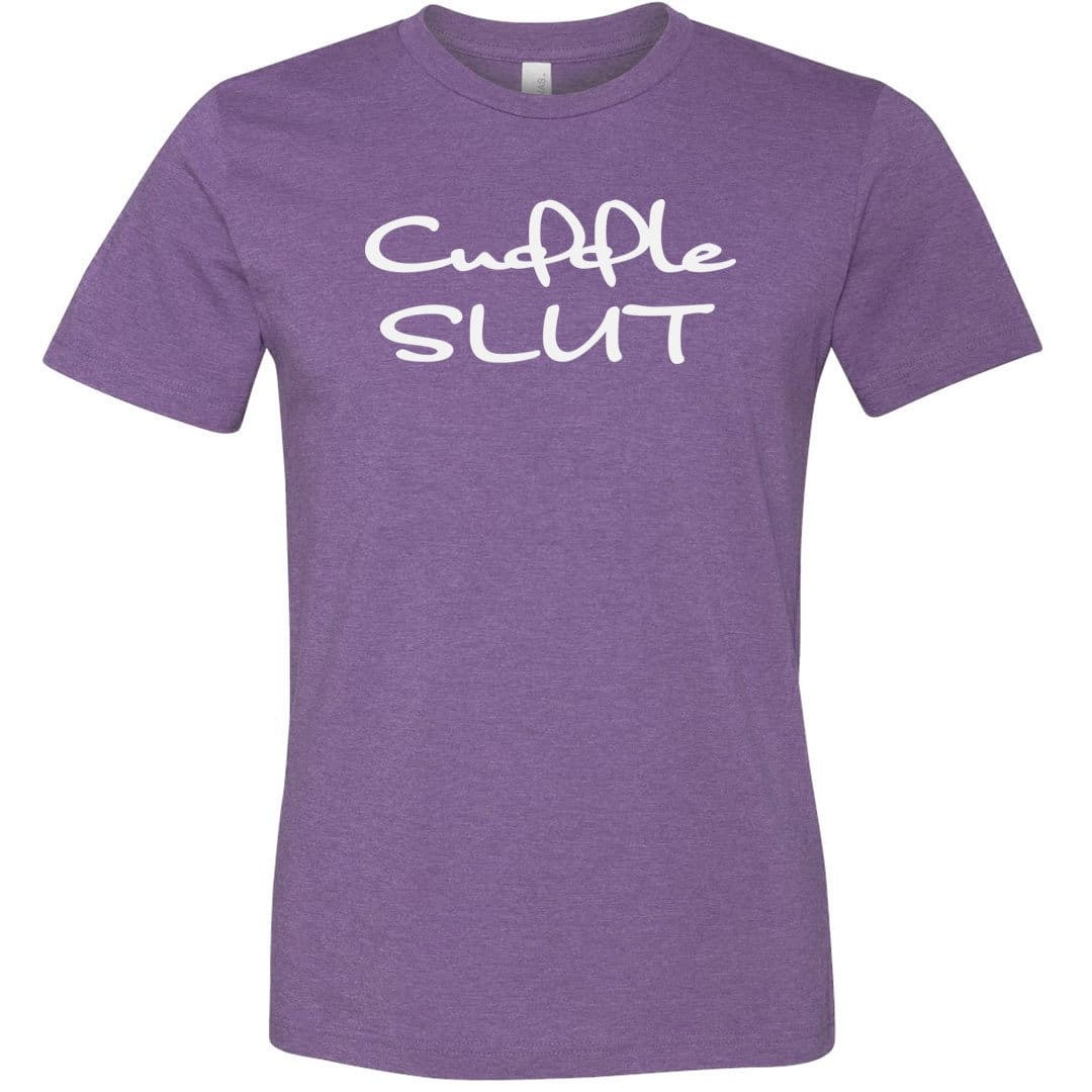Cuddle Slut Unisex Premium Tee - Heather Team Purple / XS