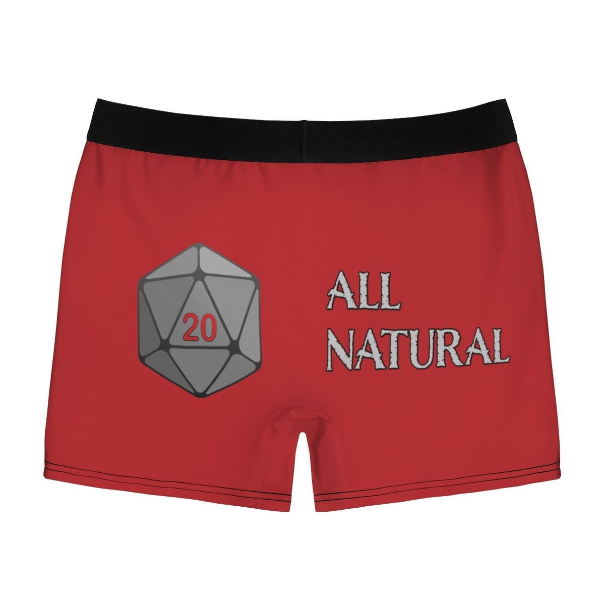 D20 All Natural - Grey on Red Boxer Briefs