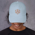 D20 Classic Orange Crit Classic Dad Cap - Light Blue - SoMattyGameZ
