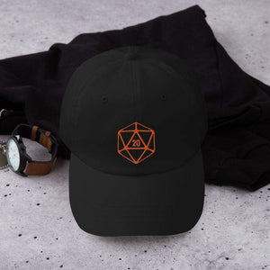 D20 Classic Orange Crit Classic Dad Cap - SoMattyGameZ