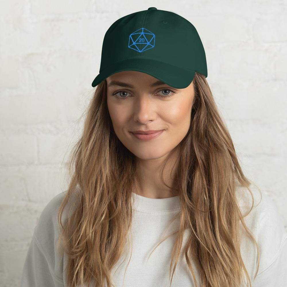 D20 Classic Teal Crit Classic Dad Cap - Spruce - SoMattyGameZ