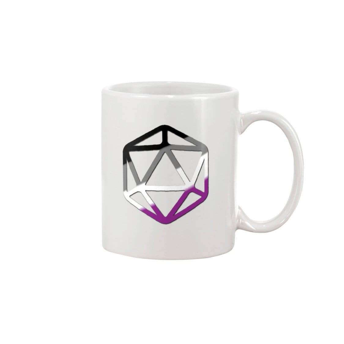 D20 Critical Pride Ace Pride 11oz Coffee Mug - White / 11OZ - Mugs