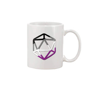 D20 Critical Pride Ace Pride 11oz Coffee Mug - White / 11OZ - Mugs