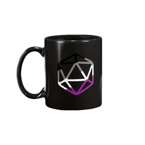 D20 Critical Pride Ace Pride 15oz Coffee Mug - Black / 15OZ - Mugs