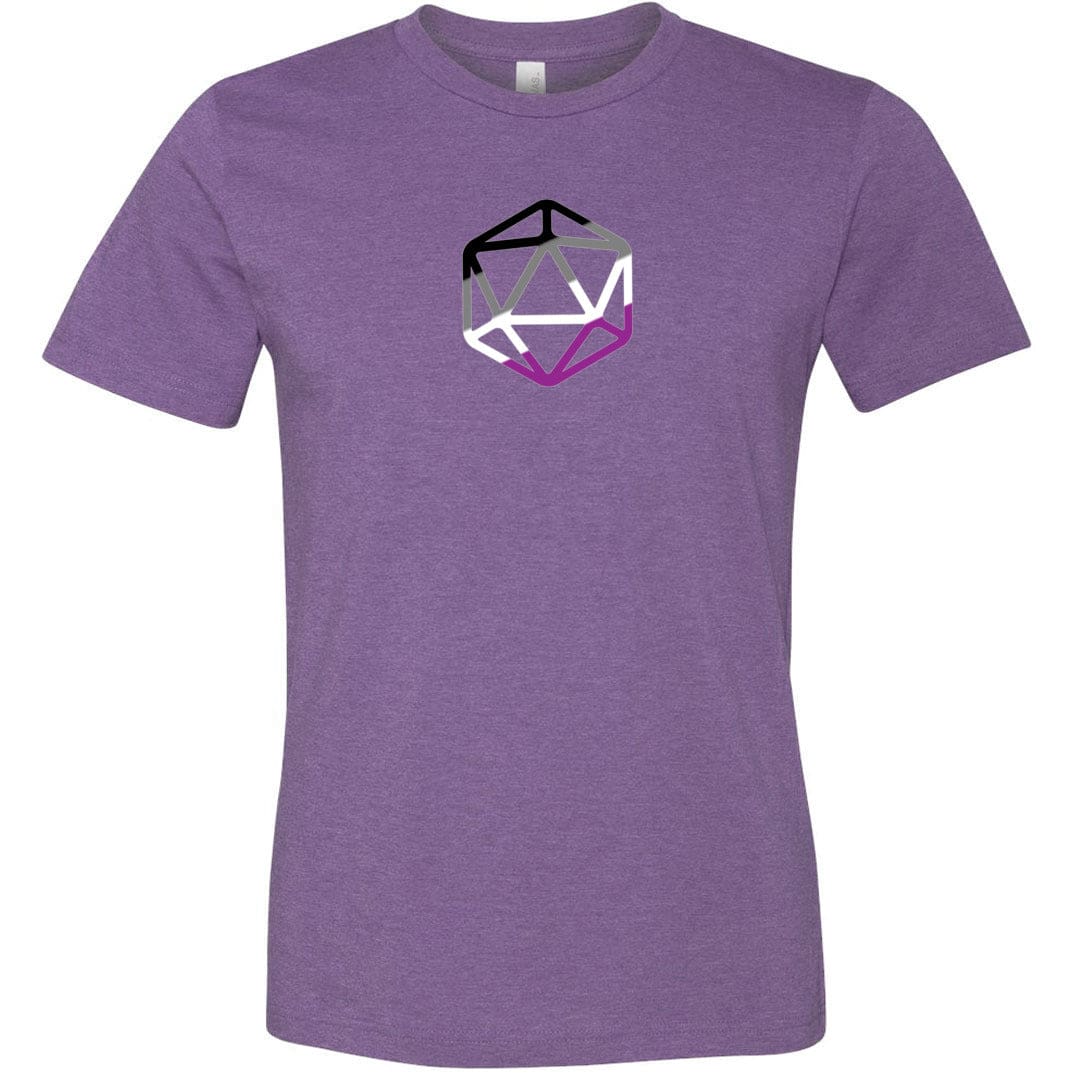 D20 Critical Pride Ace Pride Unisex Premium Tee - Heather Team Purple / XS