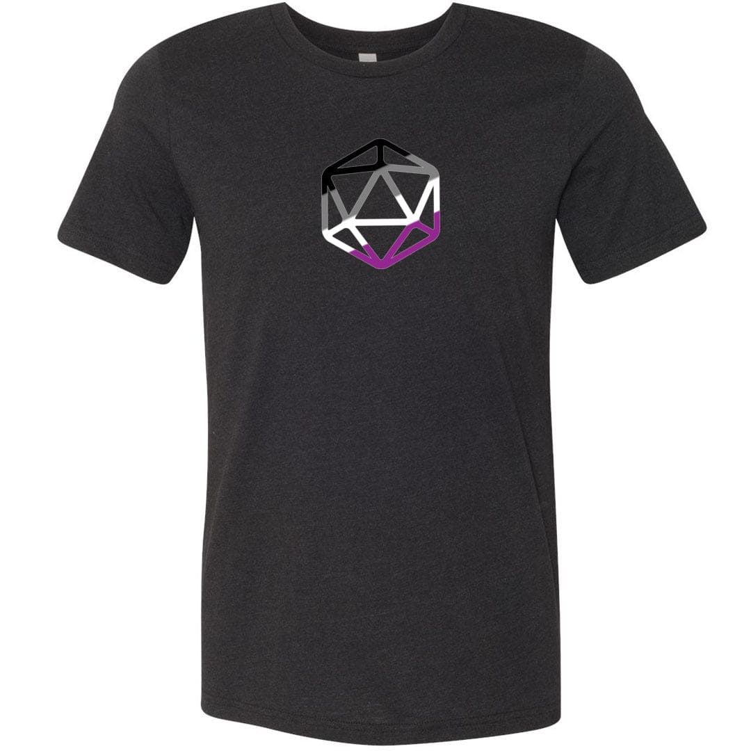 D20 Critical Pride Ace Pride Unisex Premium Tee - Black Heather / XS