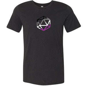 D20 Critical Pride Ace Pride Unisex Premium Tee - Black Heather / XS