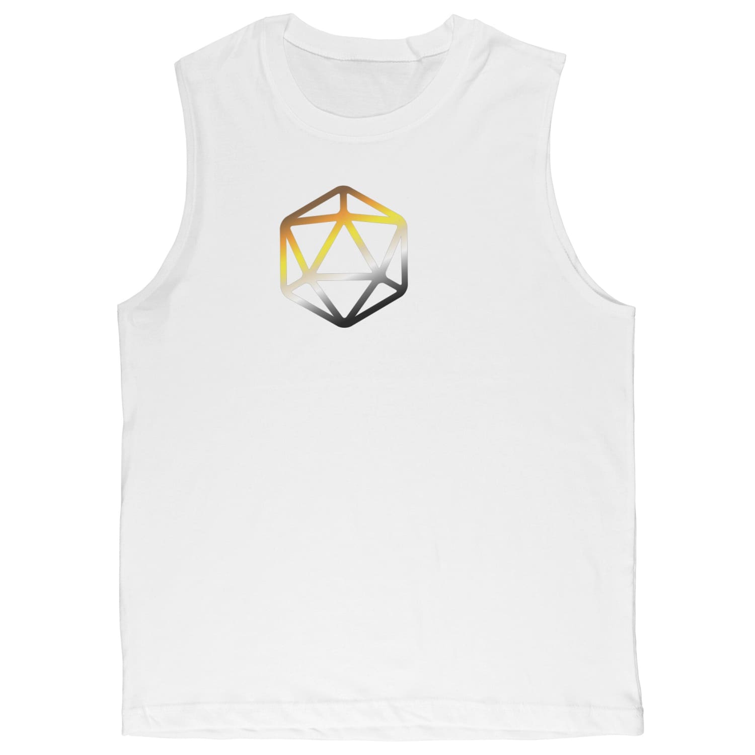 D20 Critical Pride Bear Pride Sleeveless Muscle Tee - White / S - Apparel