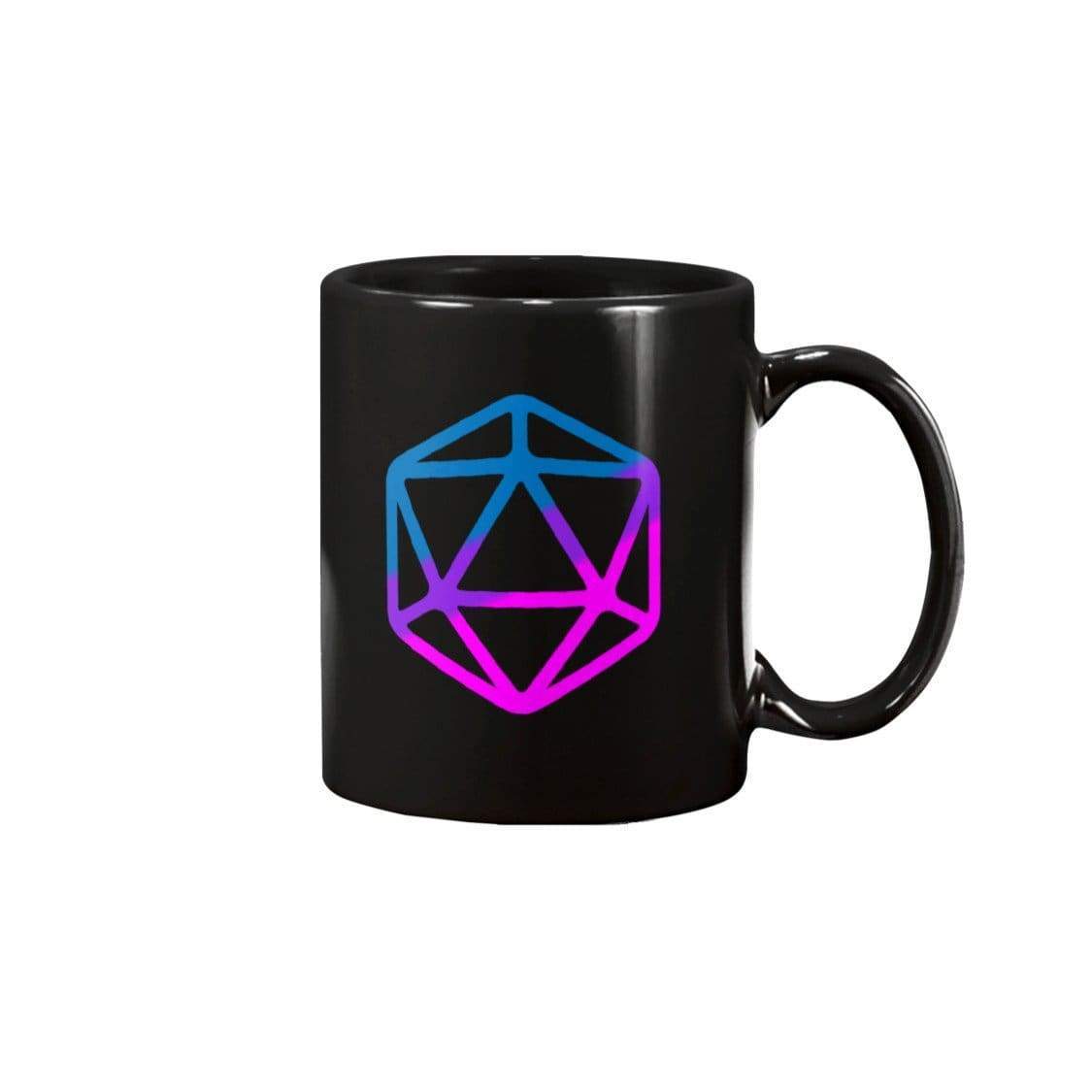 D20 Critical Pride Bi Pride 15oz Coffee Mug - Black / 15OZ - Mugs