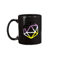 D20 Critical Pride Enby Pride 11oz Coffee Mug - Black / 11OZ - Mugs