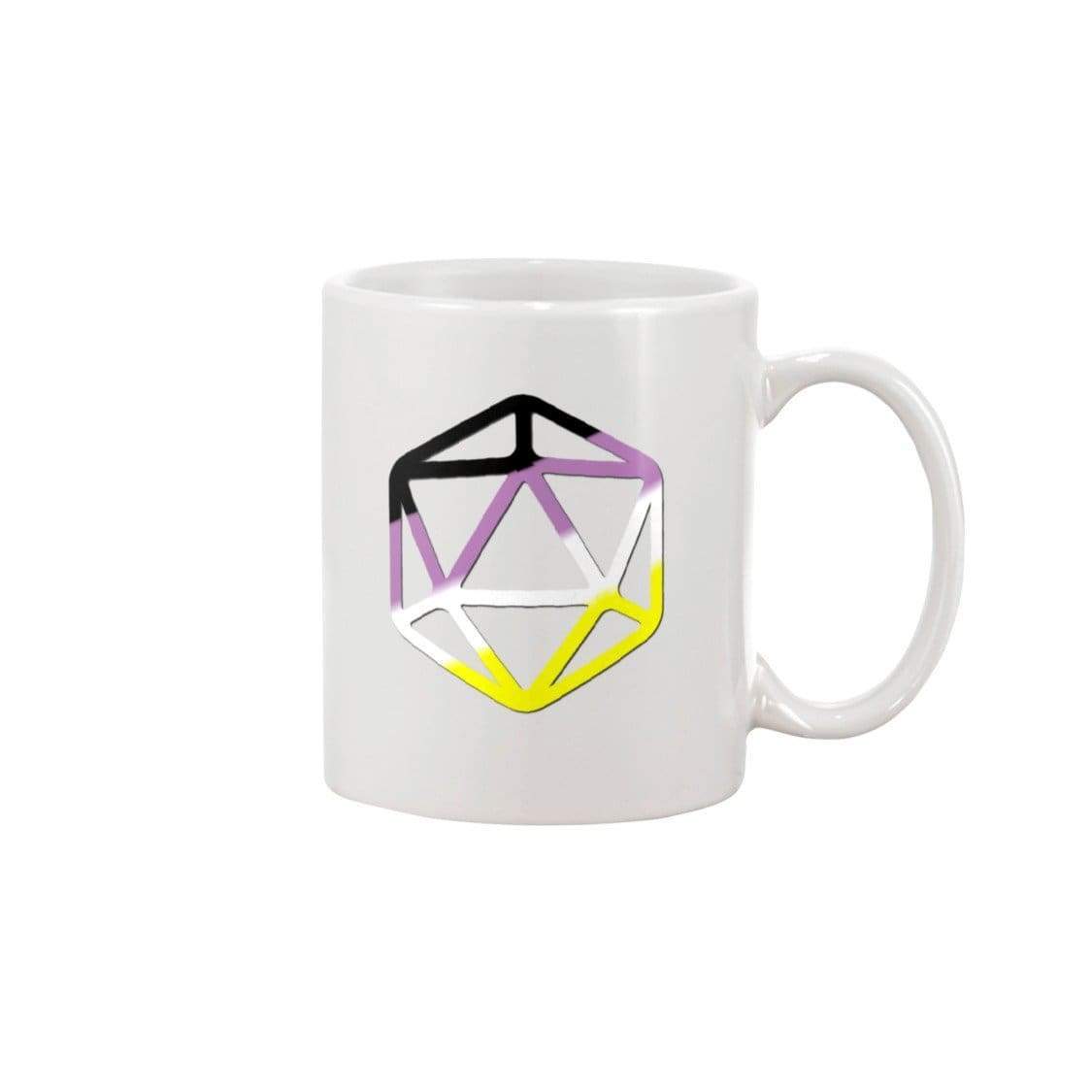 D20 Critical Pride Enby Pride 15oz Coffee Mug - Mugs