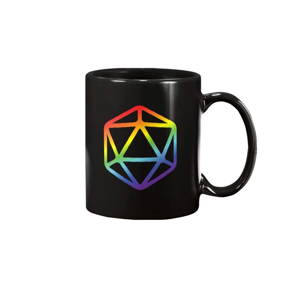 D20 Critical Pride Gay / Queer Pride 11oz Coffee Mug - Black / 11OZ - Mugs
