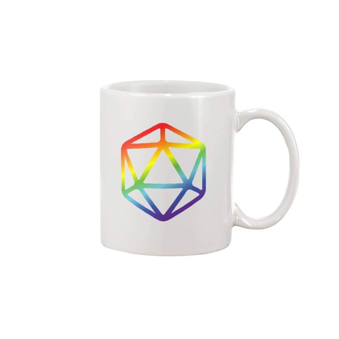 D20 Critical Pride Gay / Queer Pride 11oz Coffee Mug - White / 11OZ - Mugs