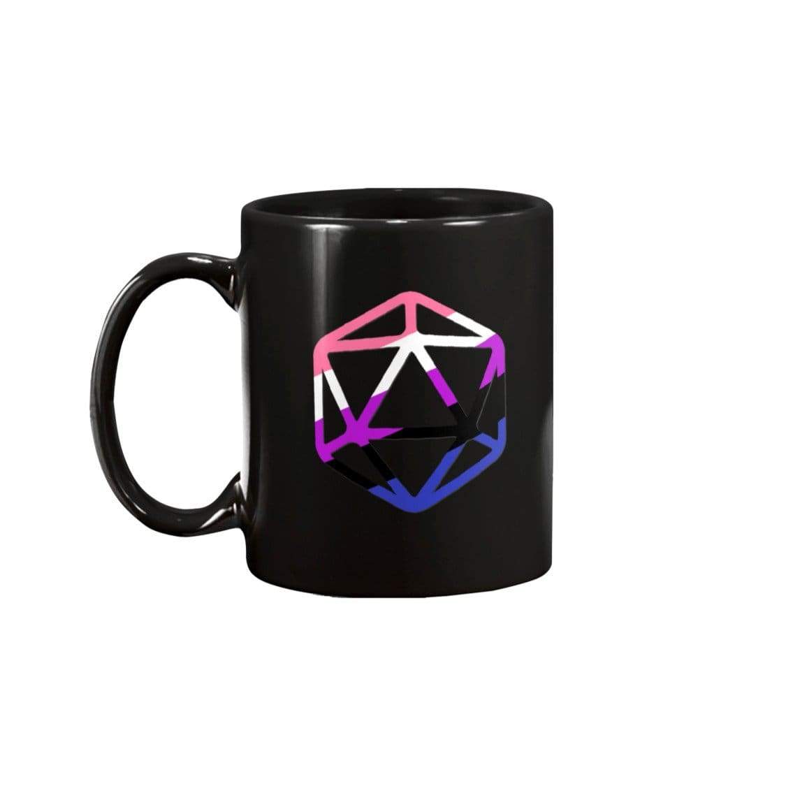 D20 Critical Pride Genderfluid Pride 11oz Coffee Mug - Black / 11OZ - Mugs