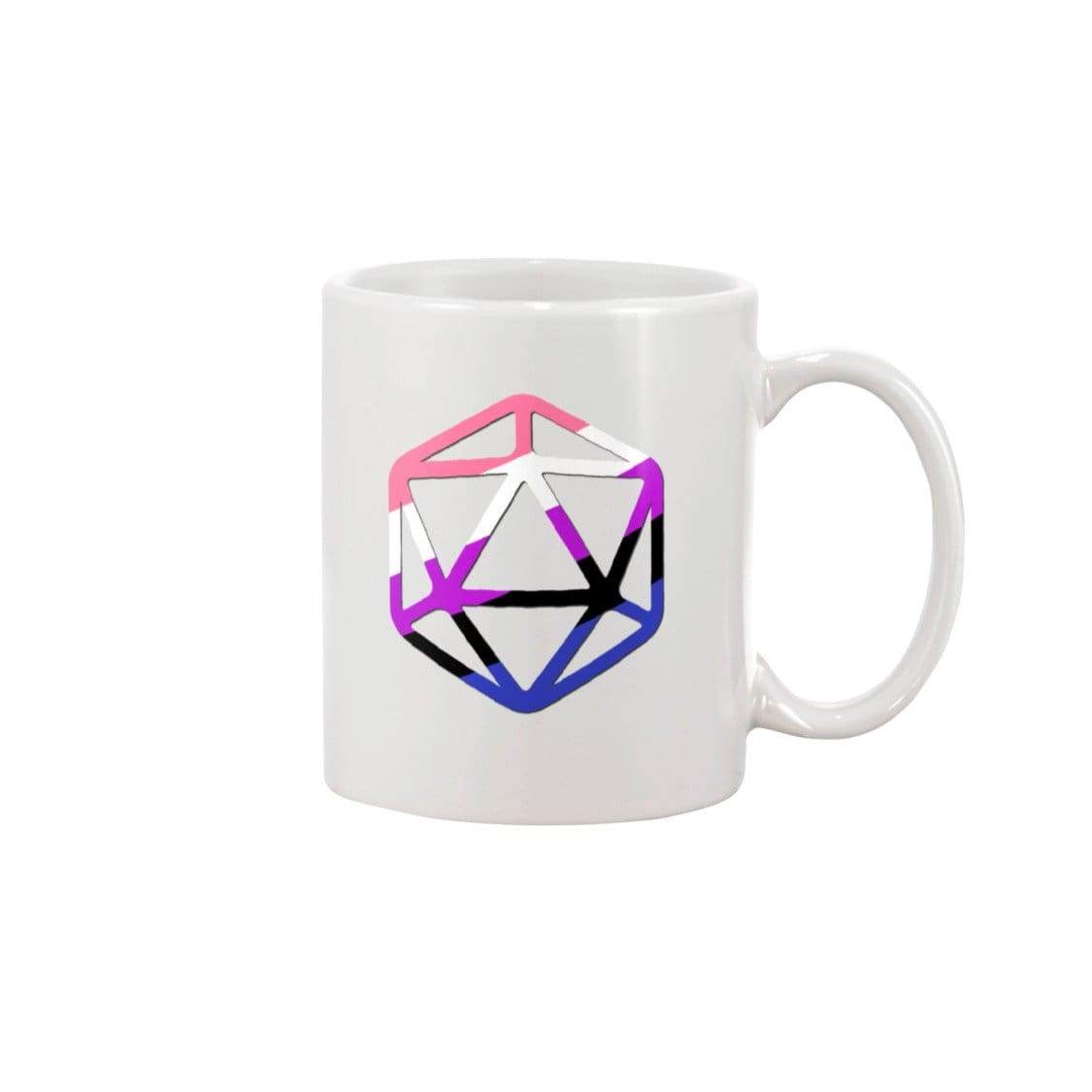 D20 Critical Pride Genderfluid Pride 15oz Coffee Mug - Mugs