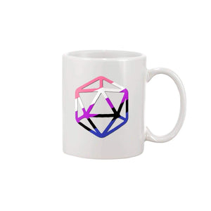 D20 Critical Pride Genderfluid Pride 15oz Coffee Mug - Mugs