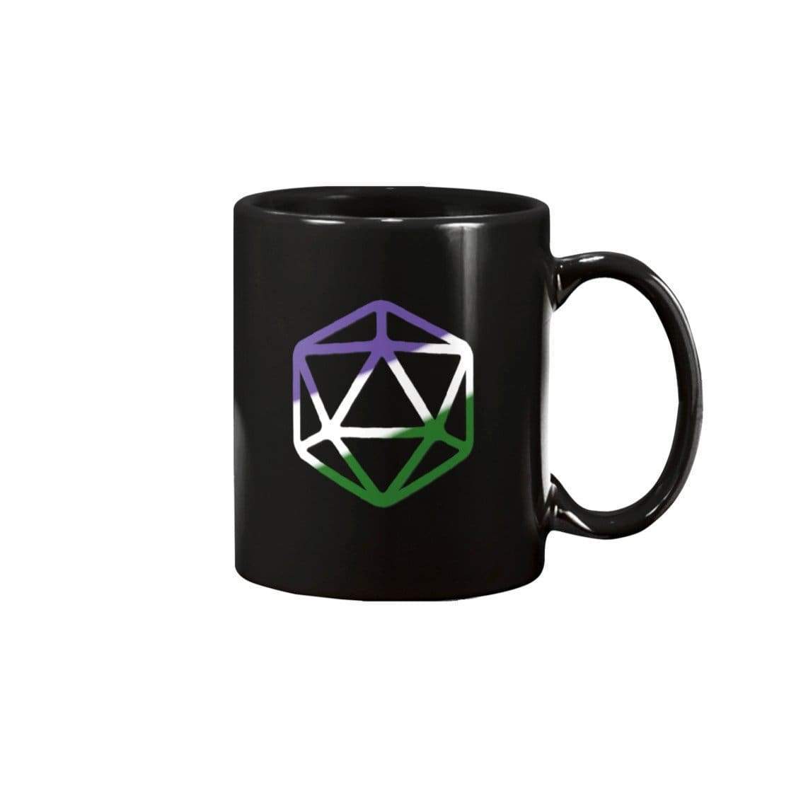D20 Critical Pride GenderQueer Pride 15oz Coffee Mug - Mugs