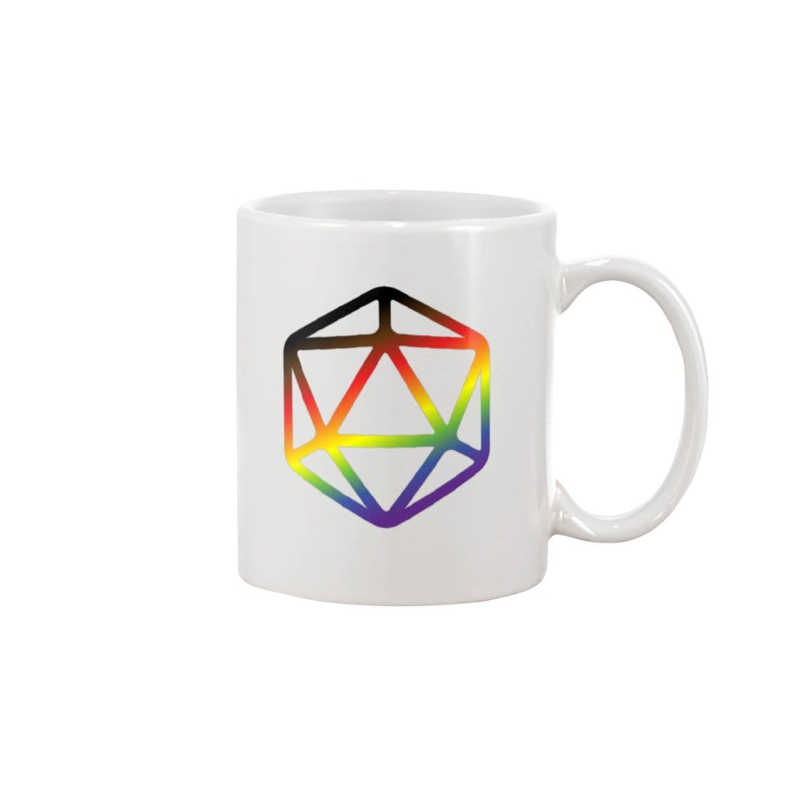 D20 Critical Pride Inclusive Pride 11oz Coffee Mug - White / 11OZ - Mugs