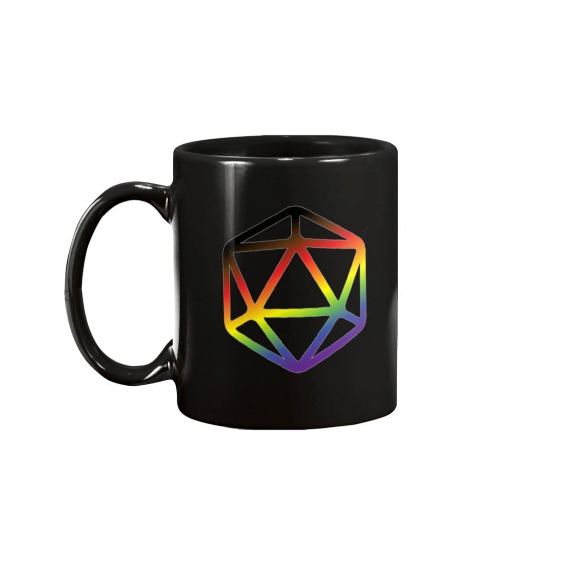 D20 Critical Pride Inclusive Pride 11oz Coffee Mug - Black / 11OZ - Mugs