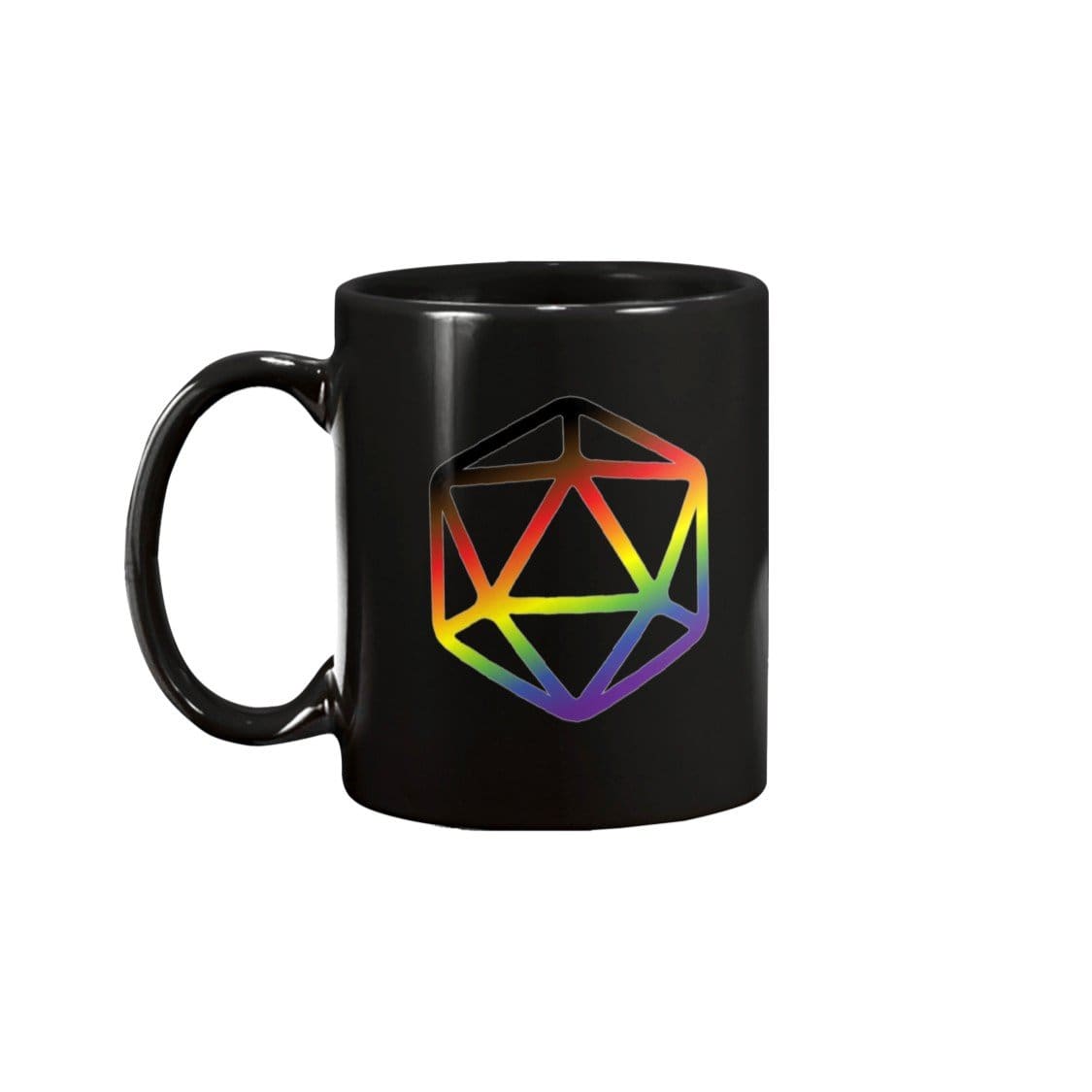 D20 Critical Pride Inclusive Pride 15oz Coffee Mug - Black / 15OZ - Mugs