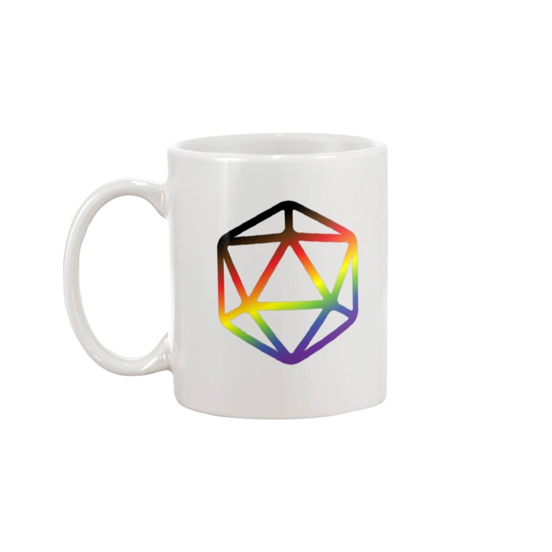 D20 Critical Pride Inclusive Pride 15oz Coffee Mug - White / 15OZ - Mugs