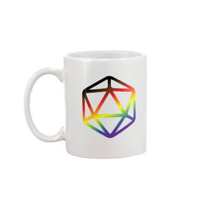 D20 Critical Pride Inclusive Pride 15oz Coffee Mug - White / 15OZ - Mugs