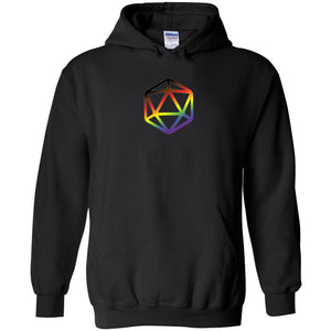 D20 Critical Pride Inclusive Pride TS Unisex Pullover Hoodie - Black / S