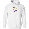 D20 Critical Pride Inclusive Pride TS Unisex Pullover Hoodie - White / S