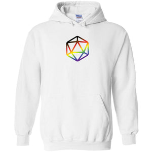 D20 Critical Pride Inclusive Pride TS Unisex Pullover Hoodie - White / S