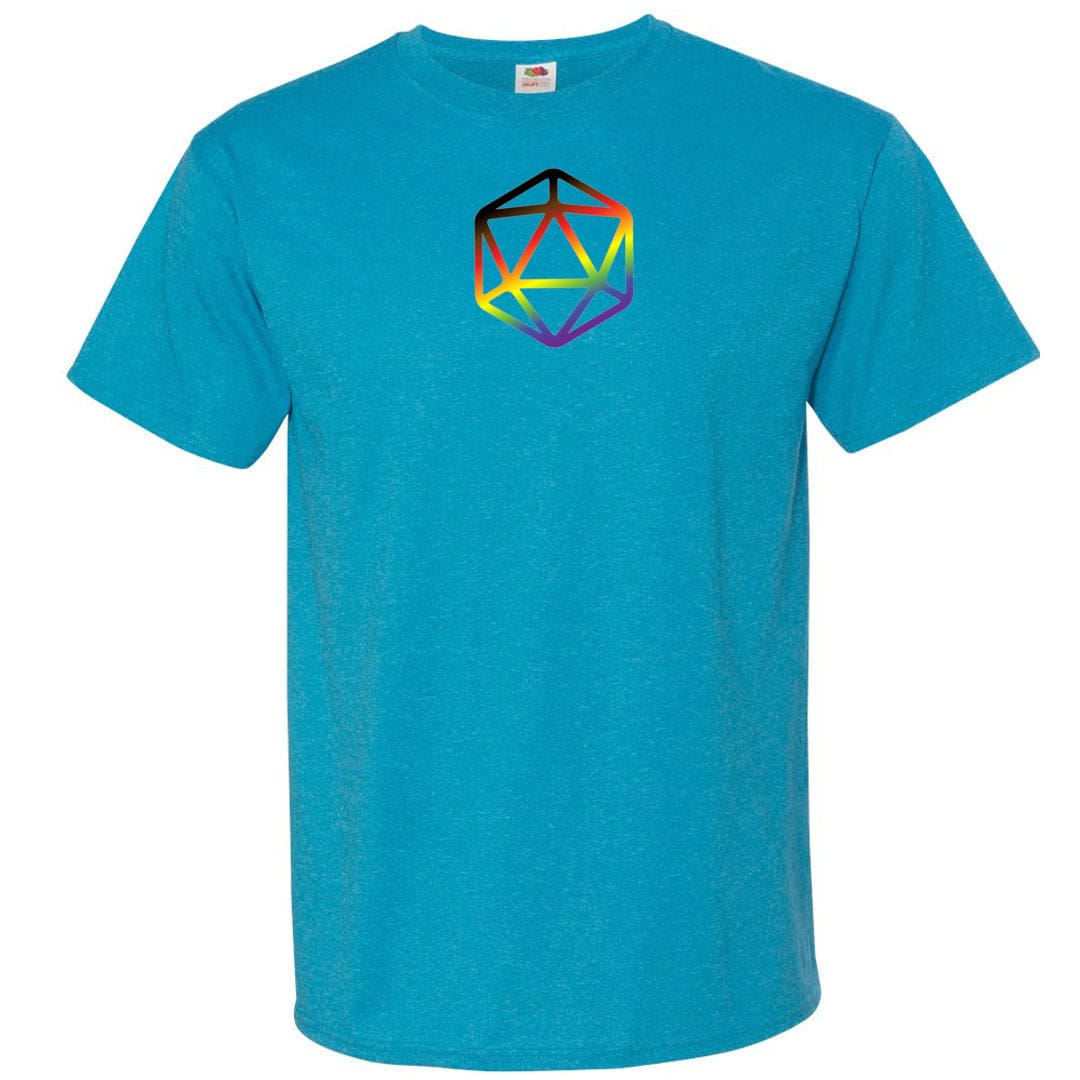 D20 Critical Pride Inclusive Pride Unisex Classic Tee - Turquoise Heather / S