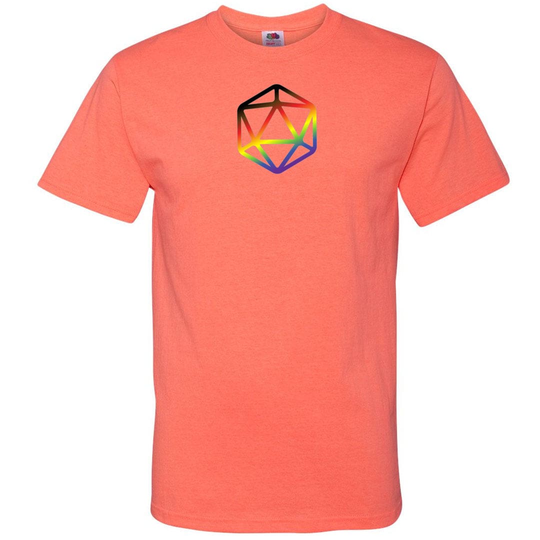 D20 Critical Pride Inclusive Pride Unisex Classic Tee - Retro Heather Coral / S