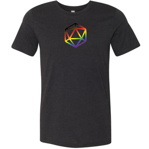 D20 Critical Pride Inclusive Pride Unisex Premium Tee - Black Heather / XS