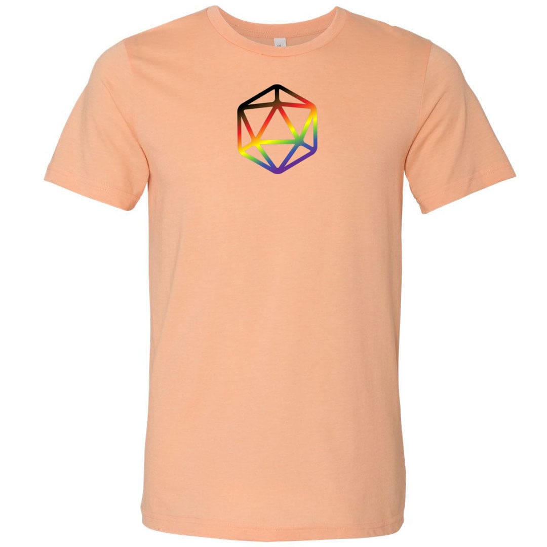 D20 Critical Pride Inclusive Pride Unisex Premium Tee - Heather Peach / XS