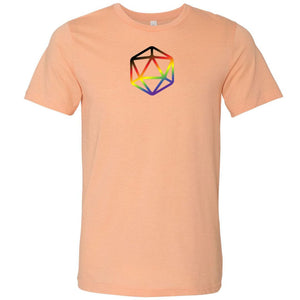 D20 Critical Pride Inclusive Pride Unisex Premium Tee - Heather Peach / XS