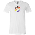 D20 Critical Pride Inclusive Pride Unisex Premium V-Neck Tee - White / S