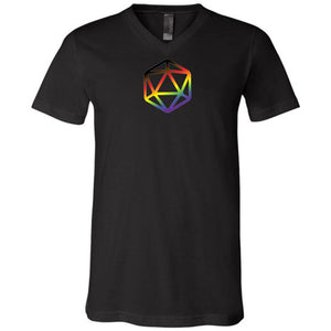 D20 Critical Pride Inclusive Pride Unisex Premium V-Neck Tee - Black / S