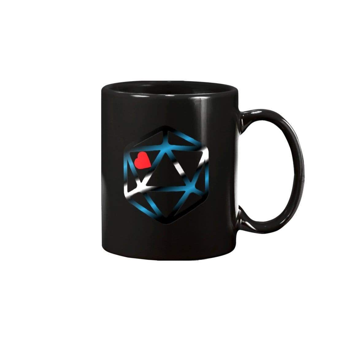 D20 Critical Pride Leather Pride 11oz Coffee Mug - Black / 11OZ - Mugs