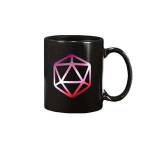 D20 Critical Pride Lesbian Pride 15oz Coffee Mug - Black / 15OZ - Mugs
